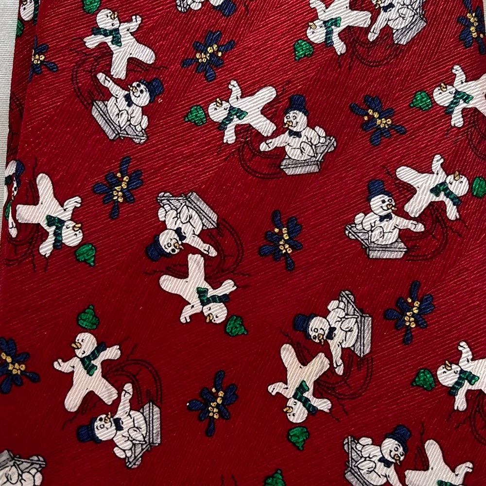 Cape Cod neckwear silk snowman tie